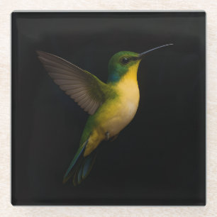 Black 4 Luxe Glass coaster, Flying Bird Coaster