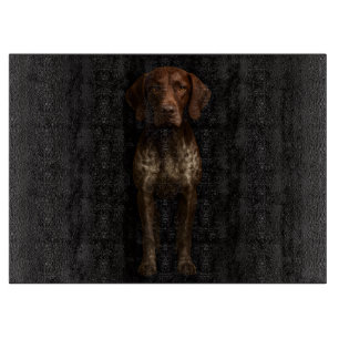 Black 4 Luxe Glass cutting board German Pointer 
