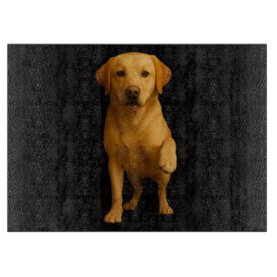 Black 4 Luxe Glass cutting board Tender Labrador
