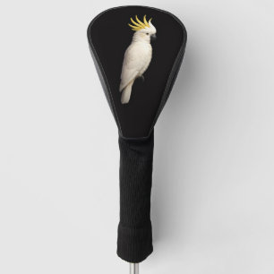 Black 4 Luxe Golf Driver Cover, Crested Cockatoo Head Cover