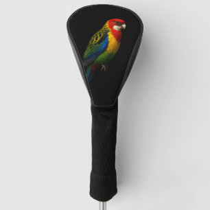 Black 4 Luxe Golf Driver Cover, Eastern Rosella Golf Head Cover