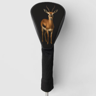 Black 4 Luxe Golf Driver Cover, Elegant Gazella Golf Head Cover