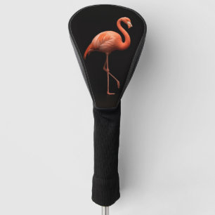 Black 4 Luxe Golf Driver Cover, Pink Flamingo Bird Head Cover