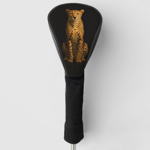 Black 4 Luxe Golf Driver Cover, Sleek Cheetah Golf Head Cover