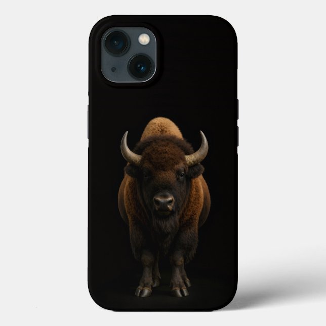 Black 4 Luxe iPhone 13, American Bison Case-Mate iPhone Case (Back)