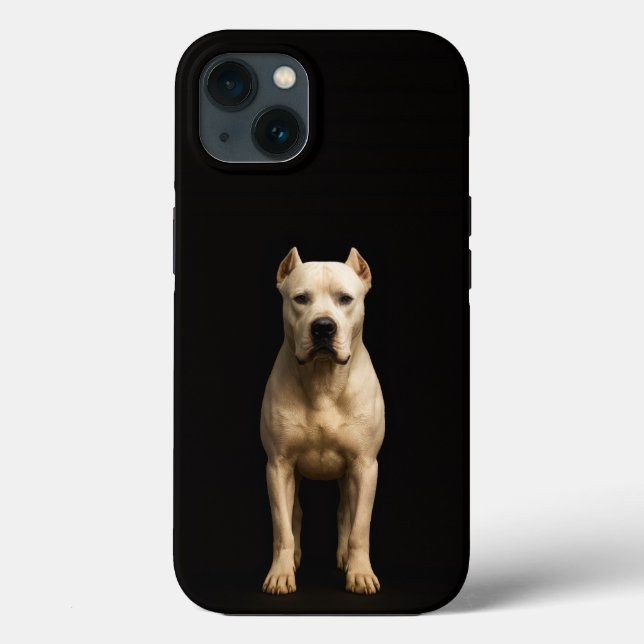 Black 4 Luxe iPhone 13, Bold Dogo Argentino Case-Mate iPhone Case (Back)
