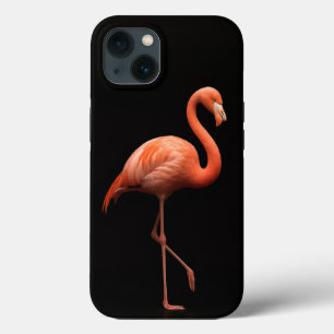 Black 4 Luxe iPhone 13 Case, Pink Flamingo iPhone 13 Case