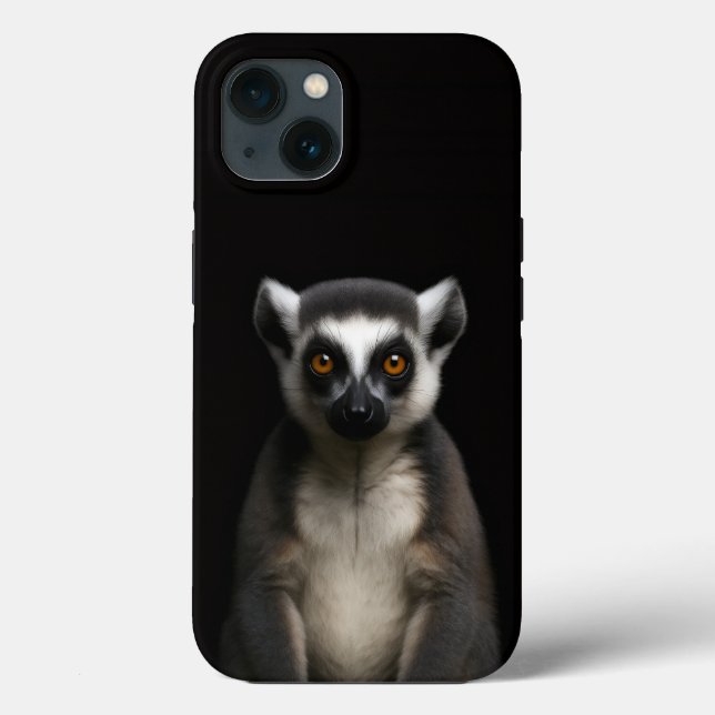 Black 4 Luxe iPhone 13, Gentle Lemur Case-Mate iPhone Case (Back)