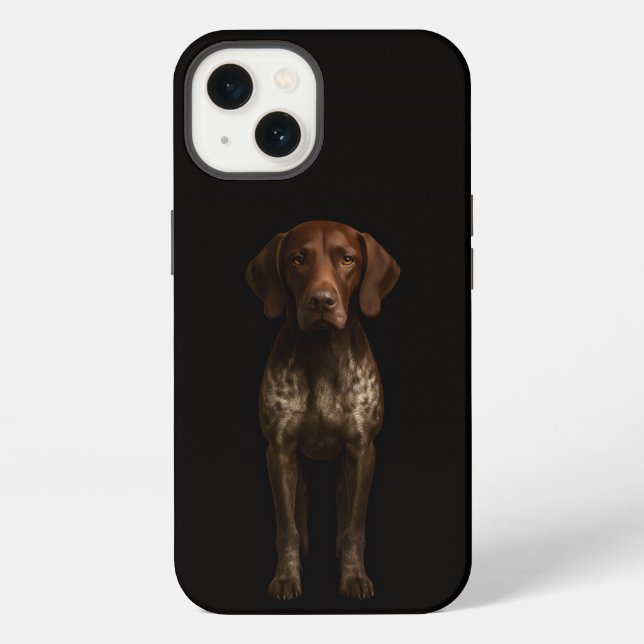 Black 4 Luxe iPhone 13, German Pointer Dog Case (Back)