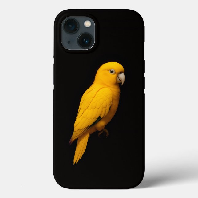 Black 4 Luxe iPhone 13, Golden Parakeet Case-Mate iPhone Case (Back)