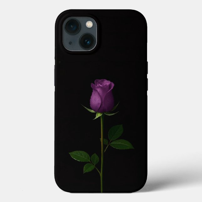 Black 4 Luxe iPhone 13, Royal Violet Rose Case-Mate iPhone Case (Back)