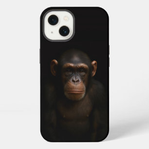 Black 4 Luxe iPhone 13, Serene Chimpanzee 13 Case