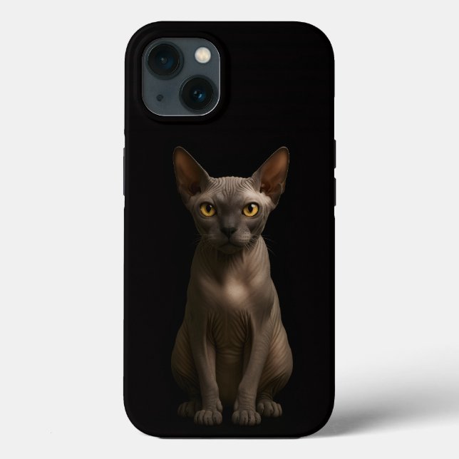 Black 4 Luxe iPhone 13, Sphynx Cat Case-Mate iPhone Case (Back)