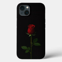 Black 4 Luxe iPhone 13, Velvet Red Rose