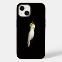 Black 4 Luxe iPhone 14 Case-Mate, Crested Cockatoo