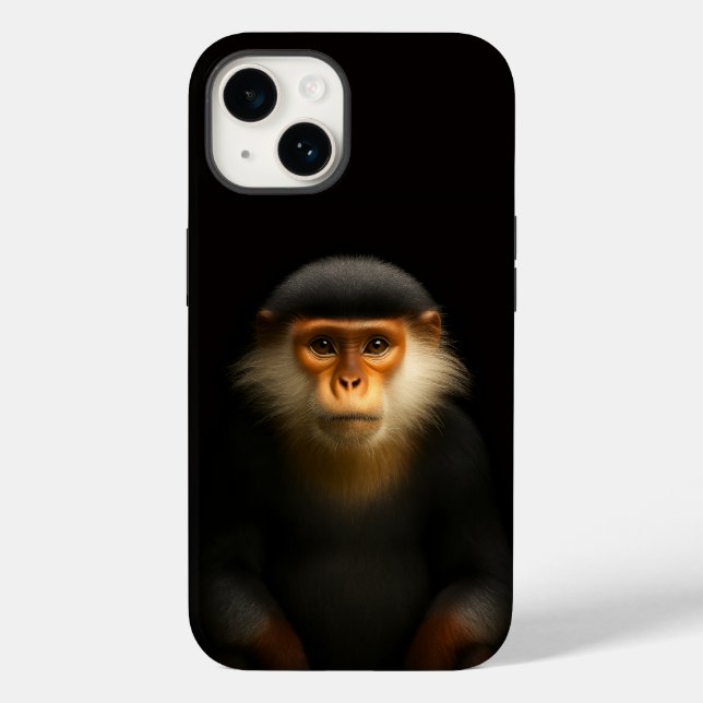 Black 4 Luxe iPhone 14 Case-Mate, Red Douc Langur Case-Mate iPhone Case (Back)