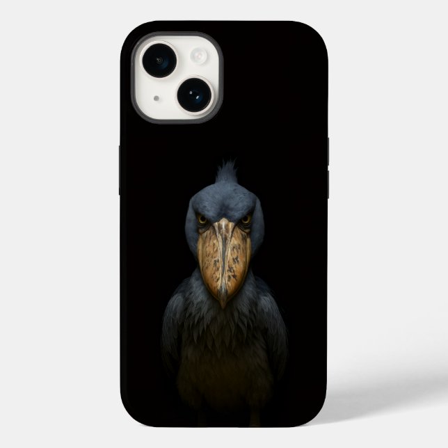 Black 4 Luxe iPhone 14 Case-Mate, Shoebill Bird Case-Mate iPhone Case (Back)
