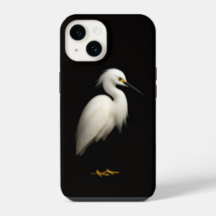 Black 4 Luxe iPhone 14 Case-Mate, Snowy Egret Case