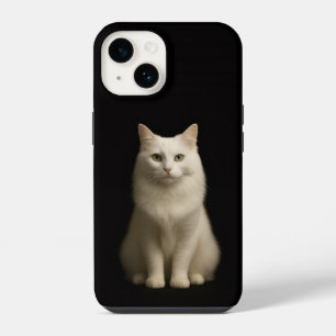 Black 4 Luxe iPhone 14 Case, Turkish Angora Cat Case