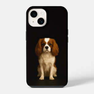 Black 4 Luxe iPhone 14 Mate, Cavalier Spaniel Case
