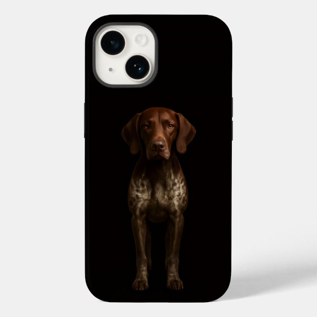 Black 4 Luxe iPhone 14 Mate, German Pointer Dog Case-Mate iPhone Case (Back)