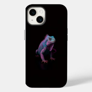Black 4 Luxe iPhone 14 Mate, Pink Iguana Case