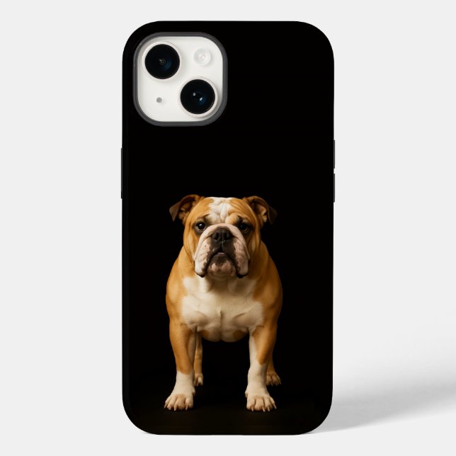 Black 4 Luxe iPhone 14 Mate, Stamina Bulldog Case-Mate iPhone Case (Back)
