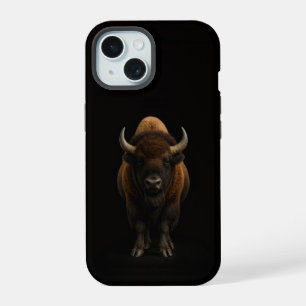 Black 4 Luxe iPhone 15 Case, American Bison Case