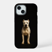 Black 4 Luxe iPhone 15 Case, Bold Dogo Argentino