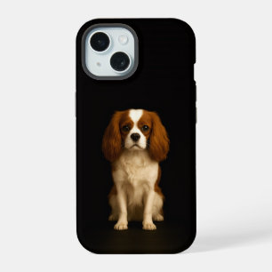 Black 4 Luxe iPhone 15 Case, Cavalier Spaniel Case