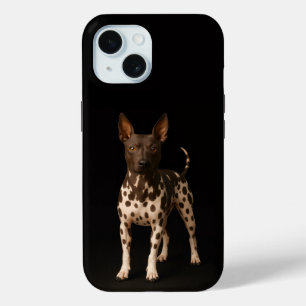 Black 4 Luxe iPhone 15 Case, Hairless Terrier Dog iPhone 15 Case