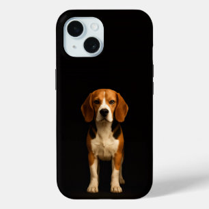 Black 4 Luxe iPhone 15 Case, Kind Beagle iPhone 15 Case