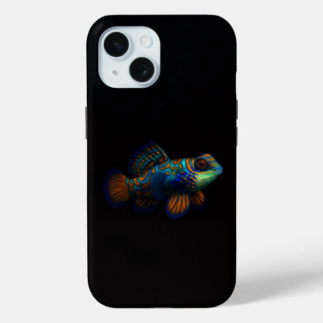 Black 4 Luxe iPhone 15 Case, Mandarin Dragonet Case-Mate iPhone Case (Back)