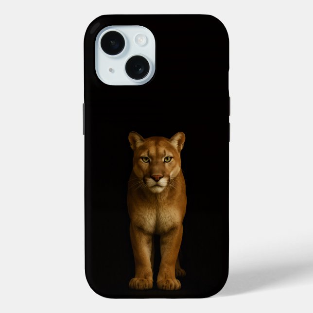 Black 4 Luxe iPhone 15 Case, Silent Prime Puma Case-Mate iPhone Case (Back)