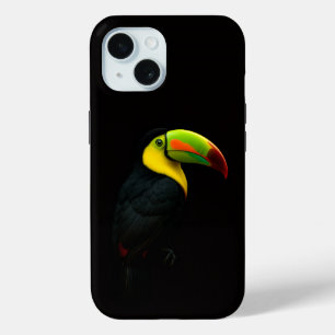 Black 4 Luxe iPhone 15 Mate, Keel Billed Tucan iPhone 15 Case