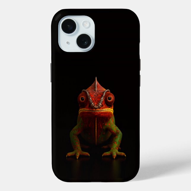 Black 4 Luxe iPhone 15 Mate, Panther Chameleon Case-Mate iPhone Case (Back)