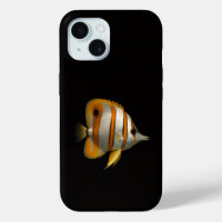 Black 4 Luxe iPhone 15 Mate, Reef Butterflyfish