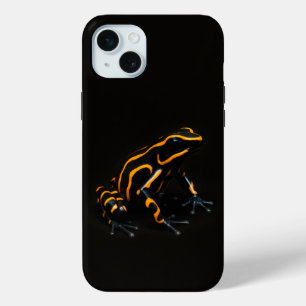 Black 4 Luxe iPhone 15 Plus, Black Orange Frog Mini Case
