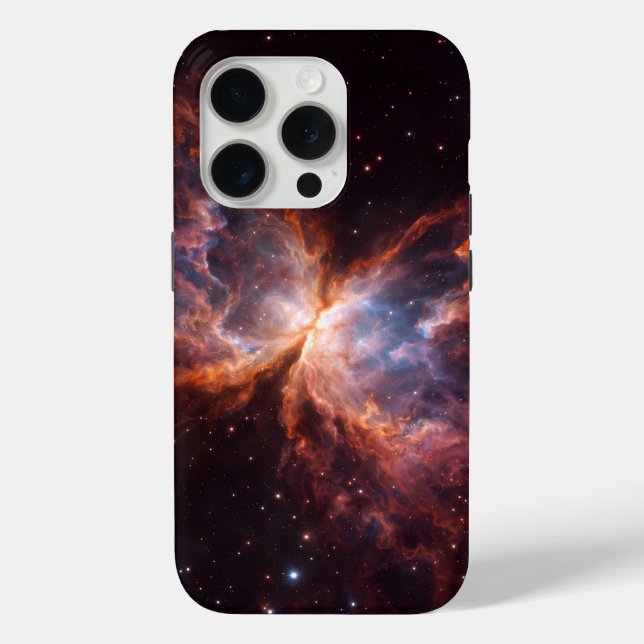Black 4 Luxe iPhone 15 Pro Mate Butterfly Nebula Case-Mate iPhone Case (Back)