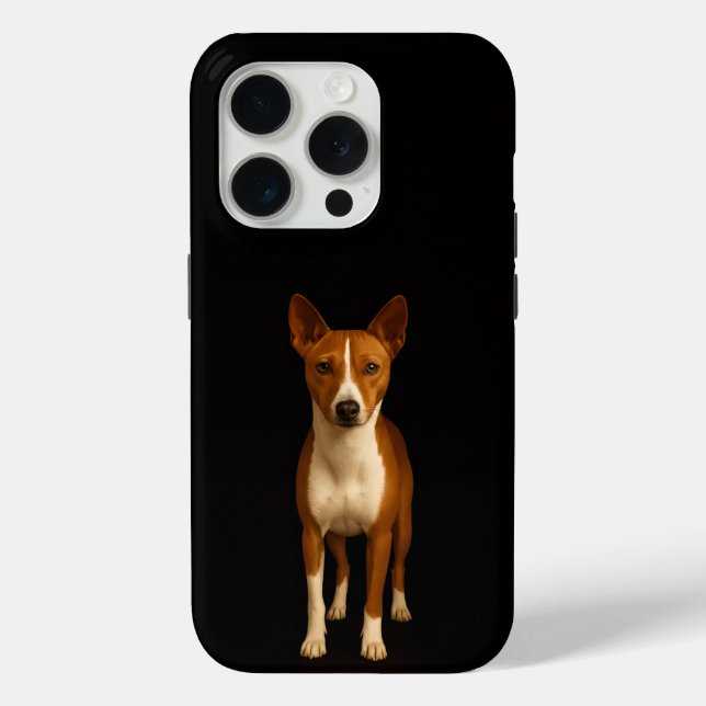 Black 4 Luxe iPhone 15 Pro Mate, Classy Basenji  Case-Mate iPhone Case (Back)