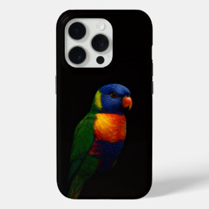 Black 4 Luxe iPhone 15 Pro Mate, Lorikeet Parrot iPhone 15 Pro Case