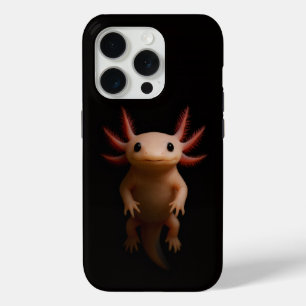 Black 4 Luxe iPhone 15 Pro Mate, Mexican Axolotl Case