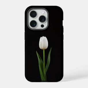 Black 4 Luxe iPhone 15 Pro Mate Pearl White Tulip Case