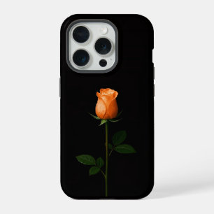 Black 4 Luxe iPhone 15 Pro Mate Sunset Orange Rose Case