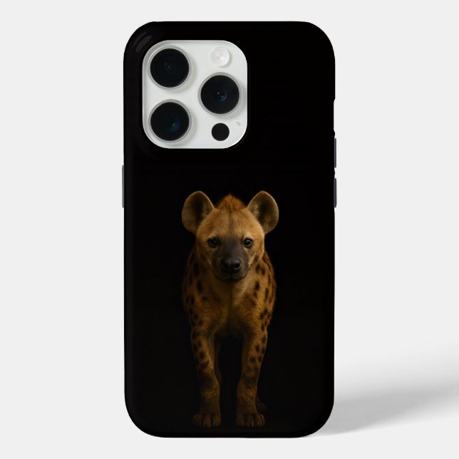 Black 4 Luxe iPhone 15 Pro Mate Wild Spotted Hyena Case-Mate iPhone Case (Back)