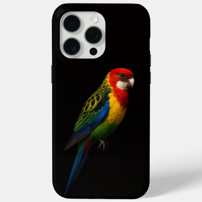 Black 4 Luxe iPhone 15 Pro Max, Eastern Rosella Case-Mate iPhone Case (Back)