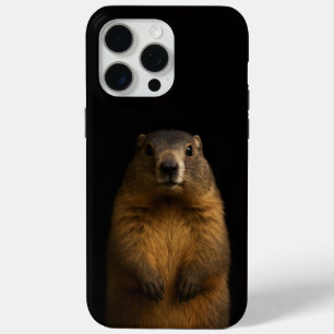 Black 4 Luxe iPhone 15 Pro Max, Fluffy Marmot Max Case