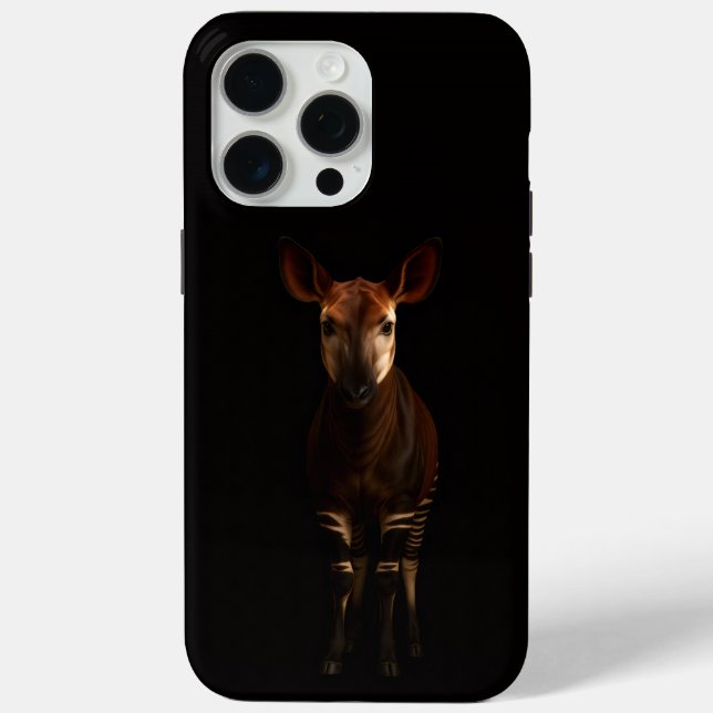 Black 4 Luxe iPhone 15 Pro Max, Forest Okapi Case-Mate iPhone Case (Back)
