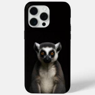 Black 4 Luxe iPhone 15 Pro Max, Gentle Lemur Max Case
