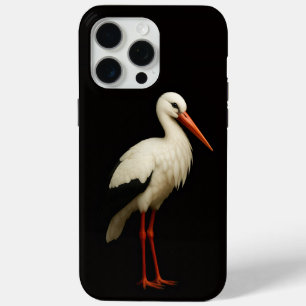 Black 4 Luxe iPhone 15 Pro Max, Graceful Stork Max Case